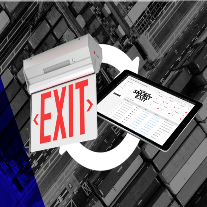 Exit sign and ipad display